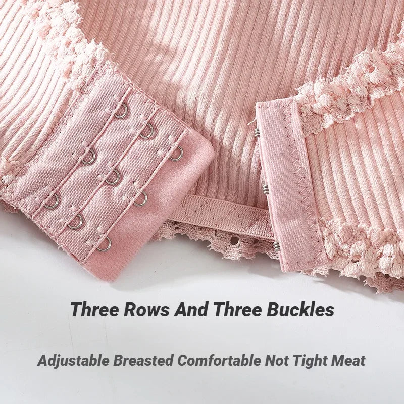 Cotton Camisole Top Girl No Underwire Chest Pad Adjustable To Fit Small Vest Wrap Bra Student Summer Women Bras Back Lace Sexy