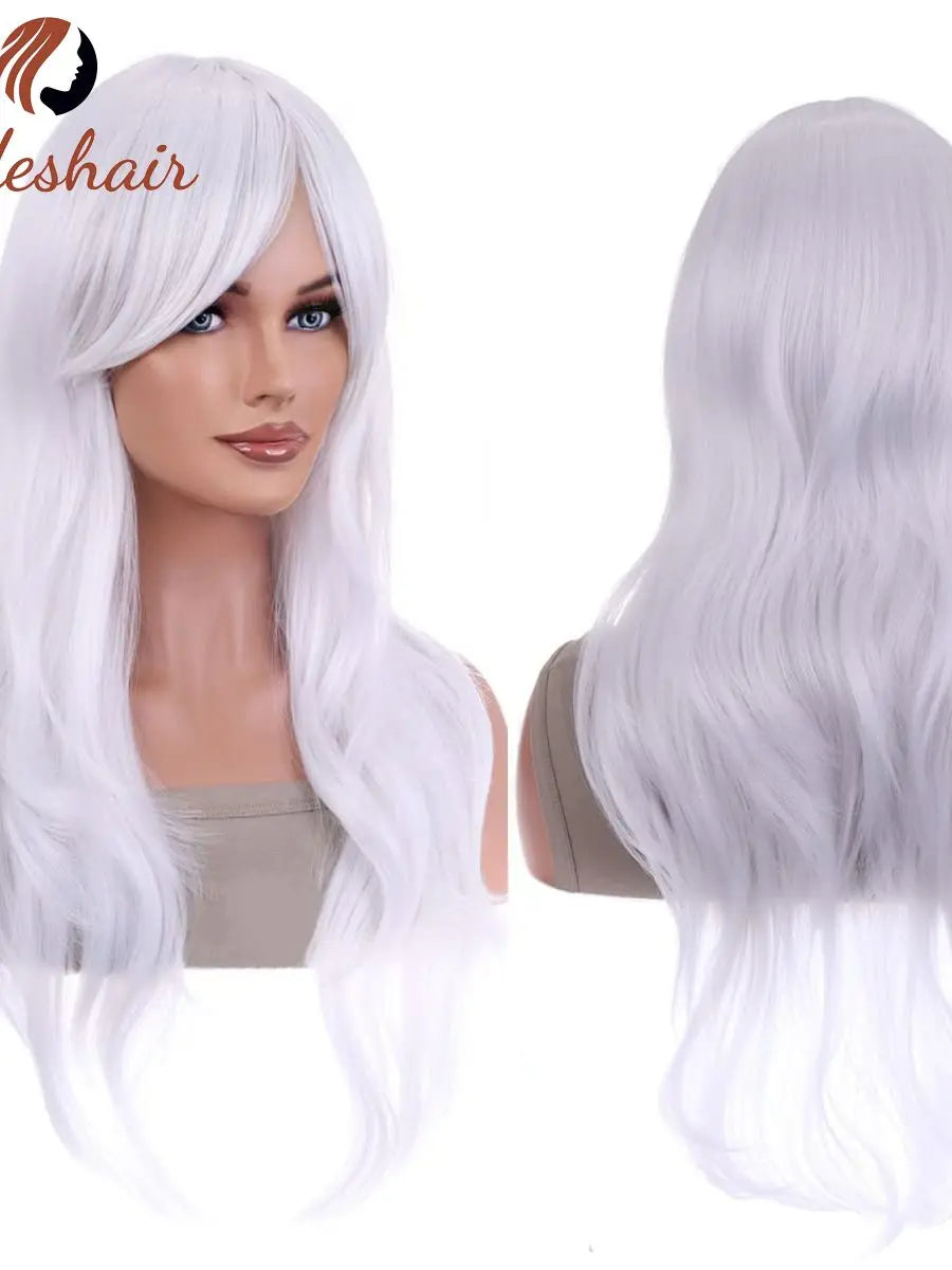 The 70CM Long Wavy Curly Heat-Resistant Wig