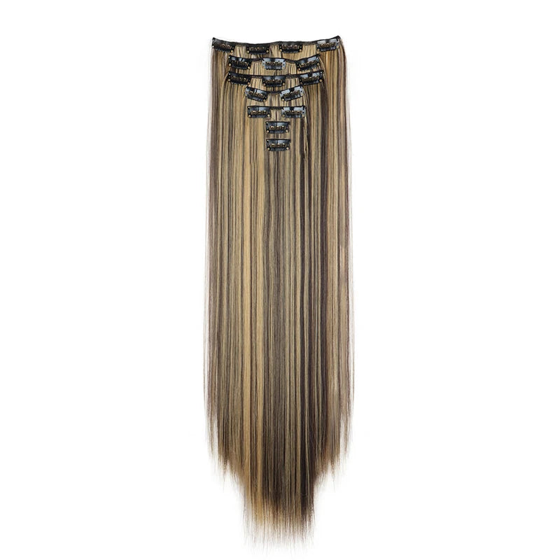 The 7-Piece Clip-In Straight Hair Extensions
