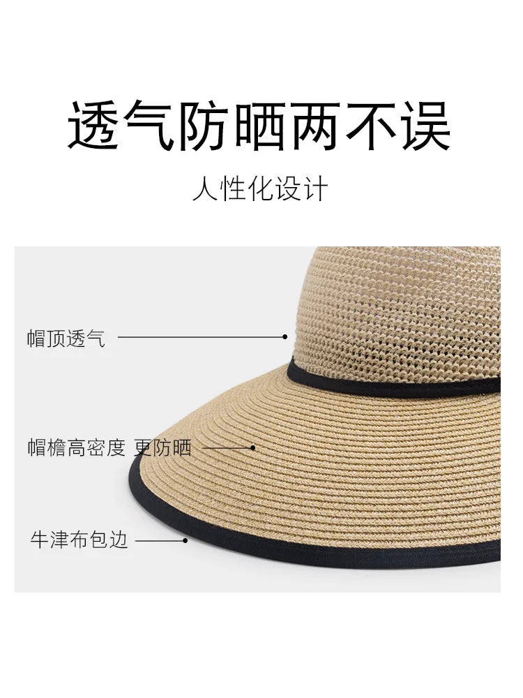 The Adjustable Ribbon Open-Top Straw Hat