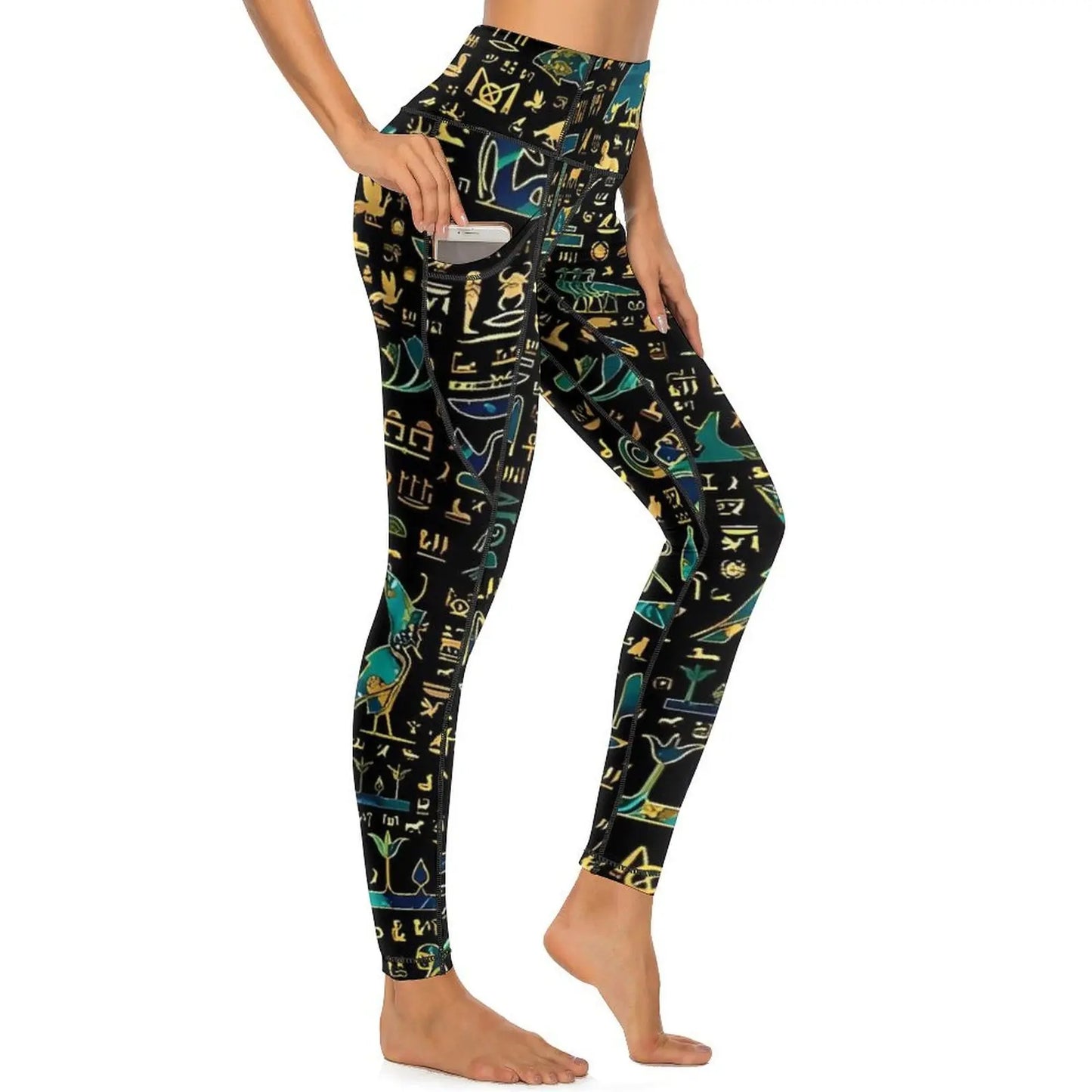 Ancient Egyptian Art Leggings Sexy History of Egypt High Waist Yoga Pants Casual Stretchy Leggins Design Fitness Gym Tights