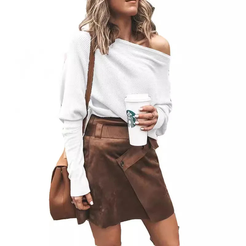 The Batwing Slash Neck Tee