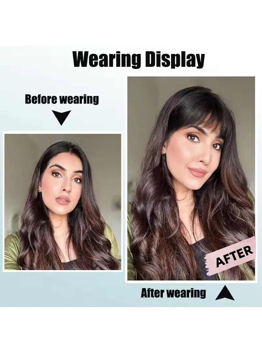 The Wispy Fringe Clip-In Bangs with Sideburns