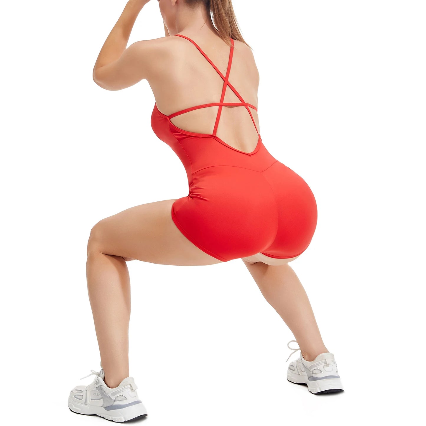 The Backless Cross Fitness Yoga Jumpsuit