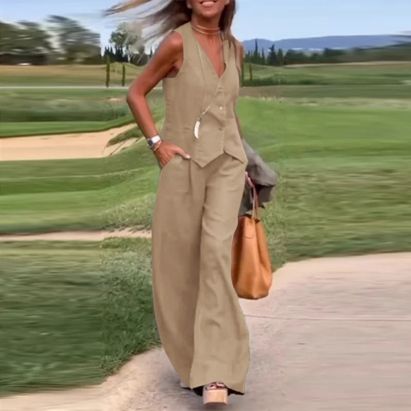 The Wide Leg Vest Co-Ord