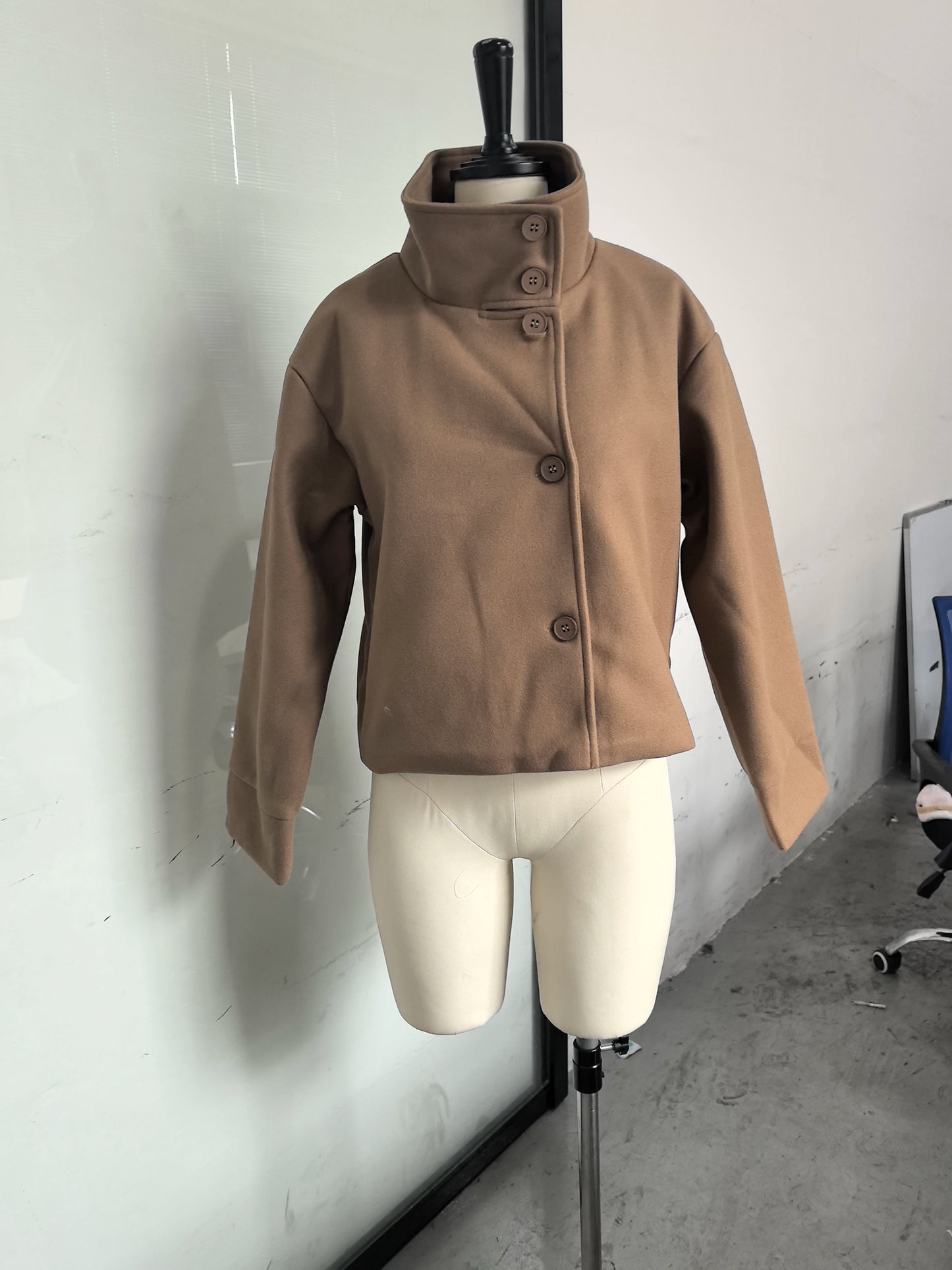 The Woolen Stand Collar Coat