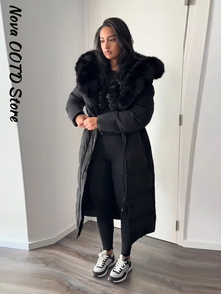 The Belted Fur Hood Parka