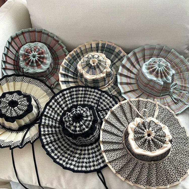 The Y2K Reversible Pleated Straw Hat