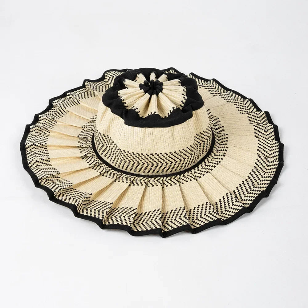 The Y2K Reversible Pleated Straw Hat
