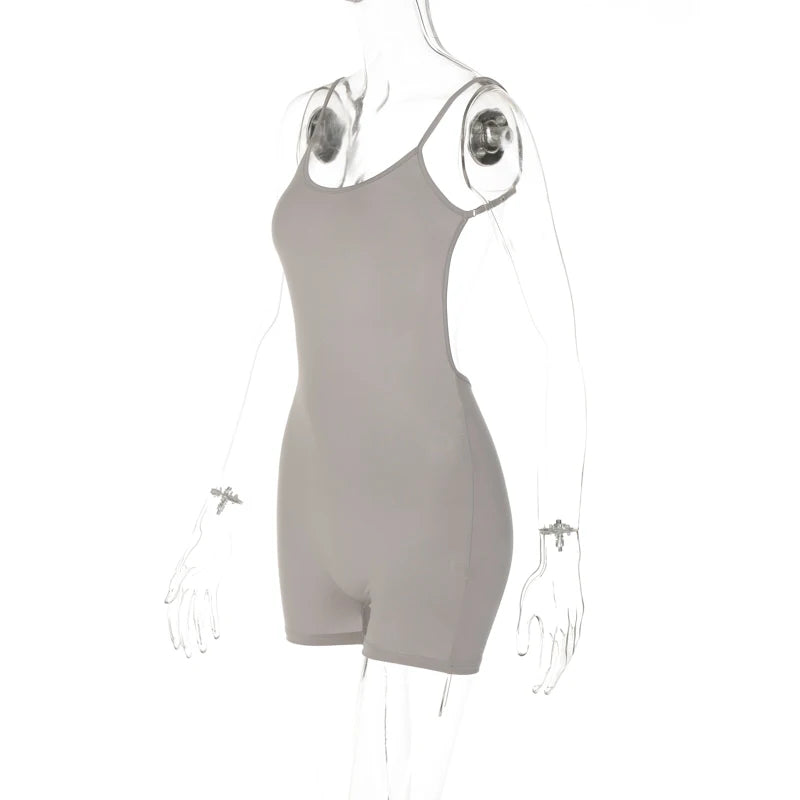 The Backless Ruched Bodycon Playsuit