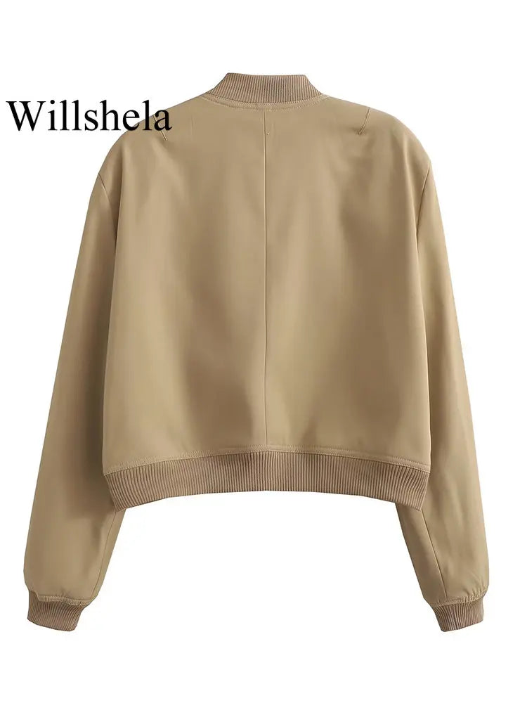 The V-Neck Solid Bomber