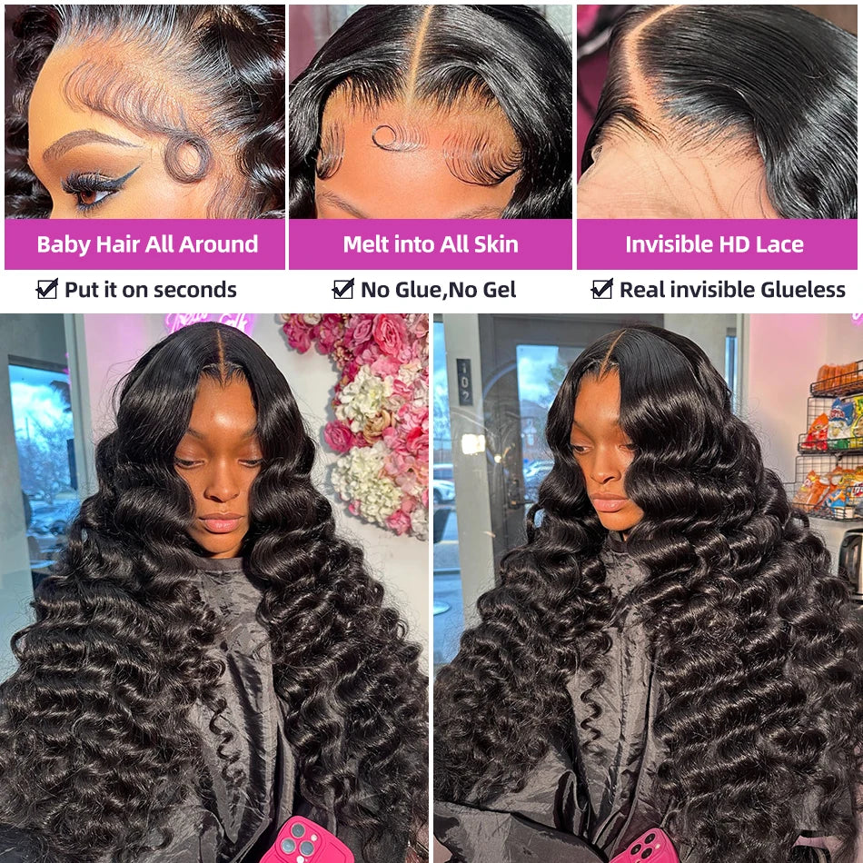 The 250 Density Deep Wave HD Lace Wig