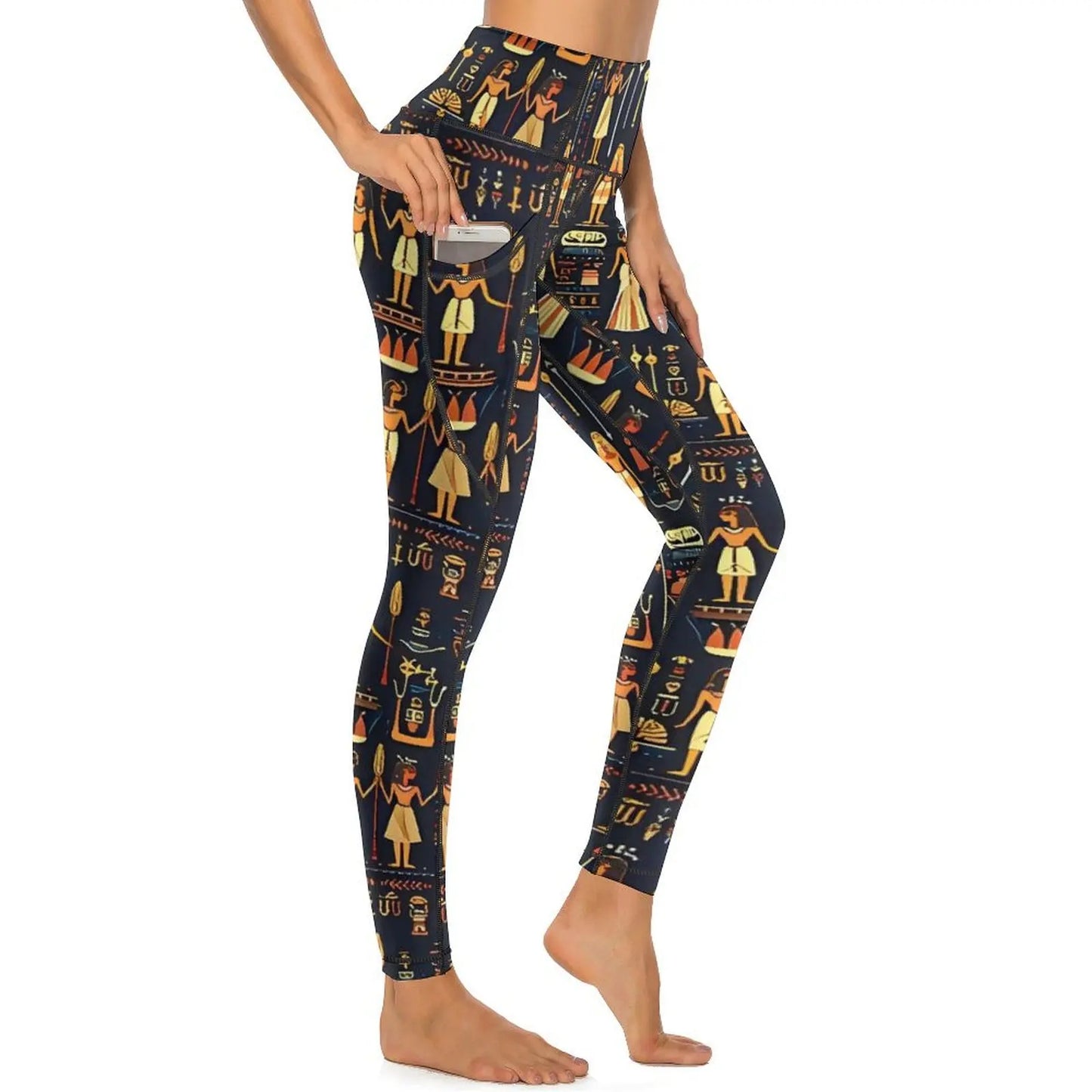Ancient Egyptian Art Leggings Sexy History of Egypt High Waist Yoga Pants Casual Stretchy Leggins Design Fitness Gym Tights