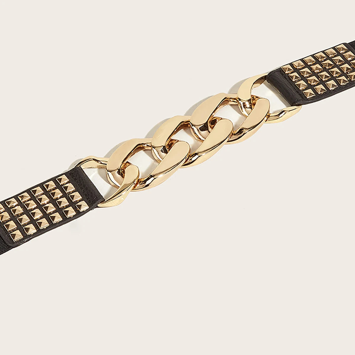 The Studded Punk Elastic Chain Belt