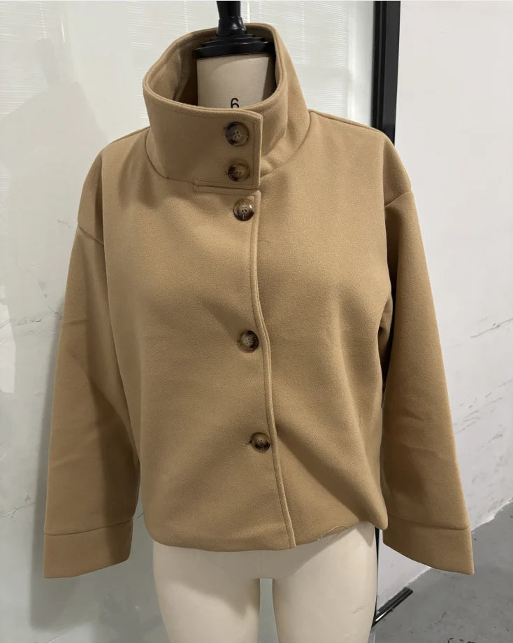 The Woolen Stand Collar Coat