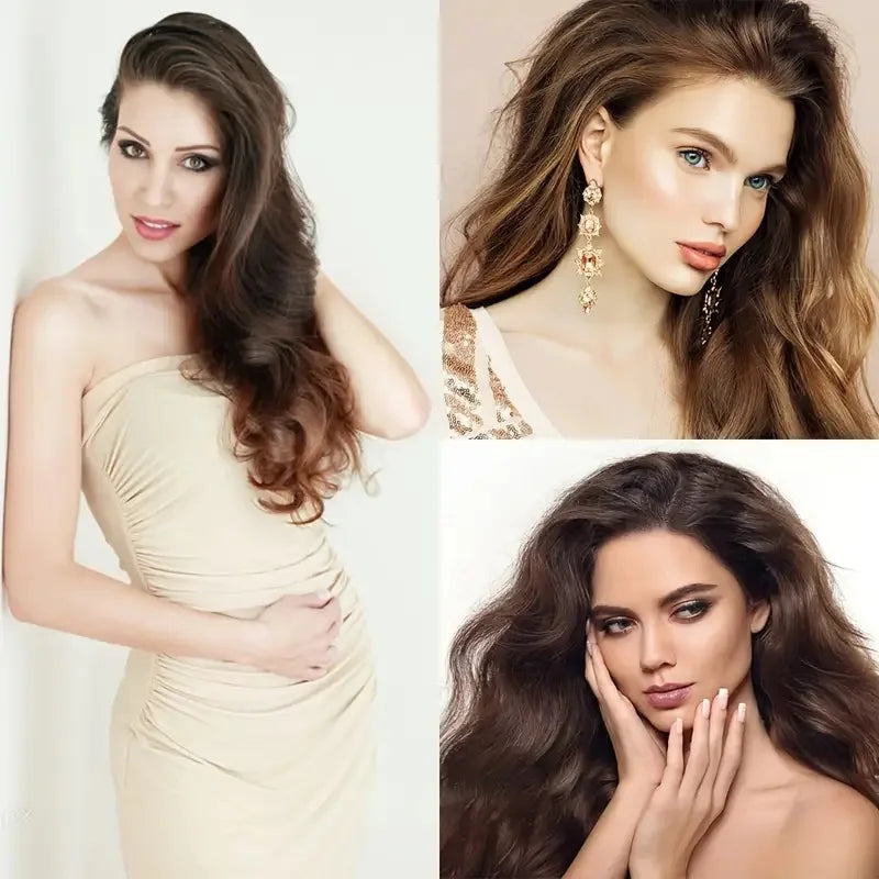 The 22-Inch Full Head Curly Wavy Clip-In Set (7pcs)