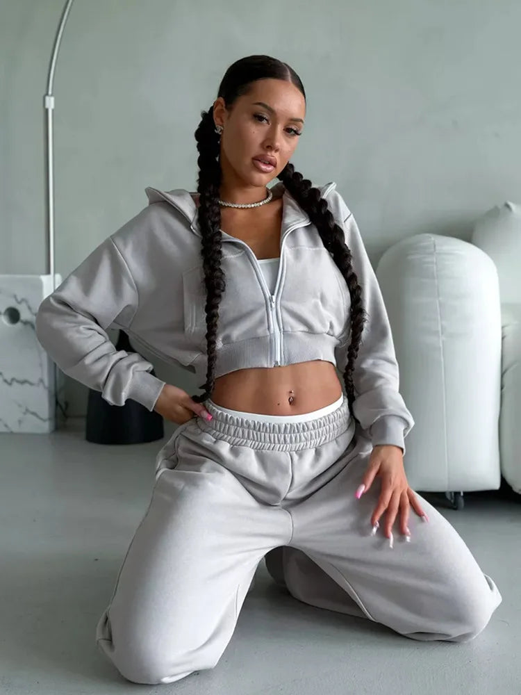 The Zip Hoodie Trouser Set