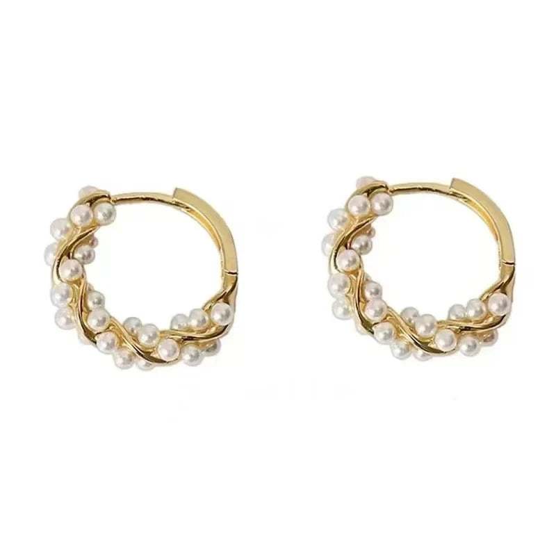 The Pearl Hoop Earrings