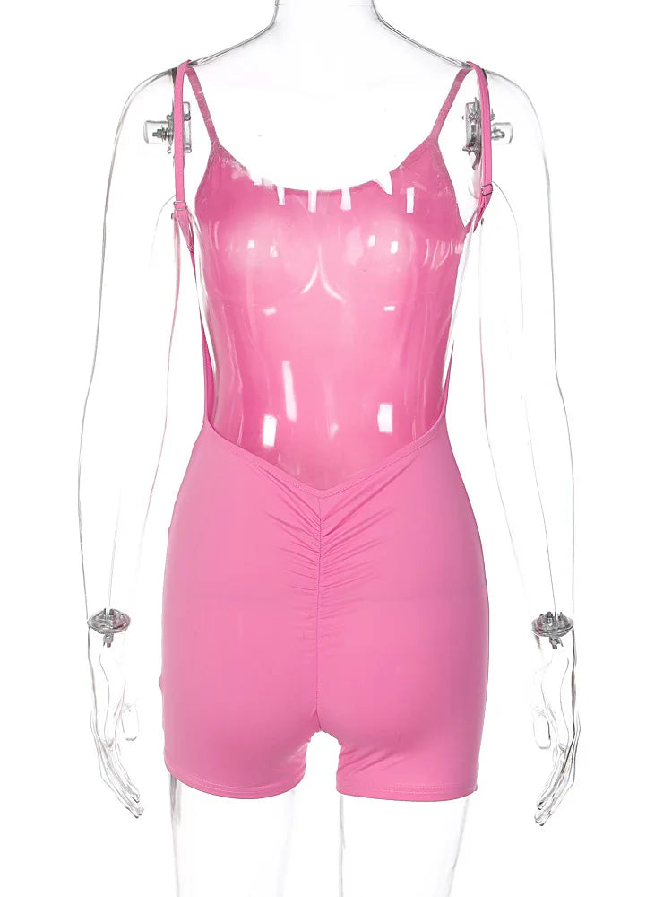The Backless Ruched Bodycon Playsuit