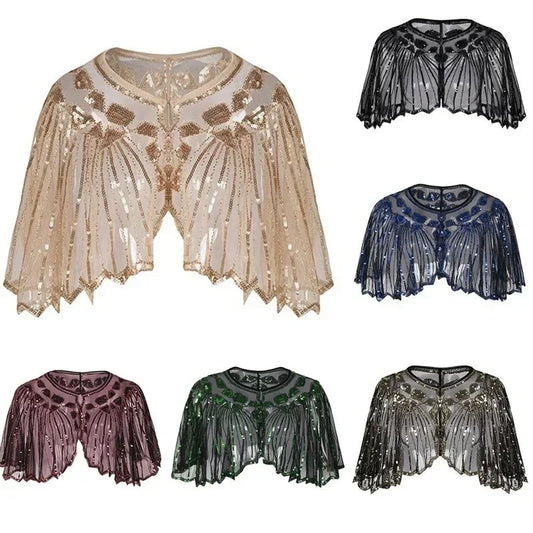 The Sequin Lace Evening Shawl
