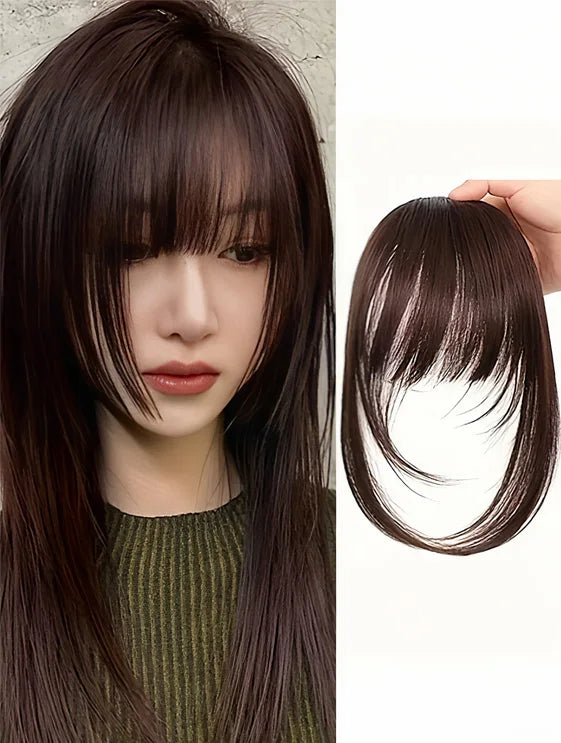 The Wispy Fringe Clip-In Bangs with Sideburns