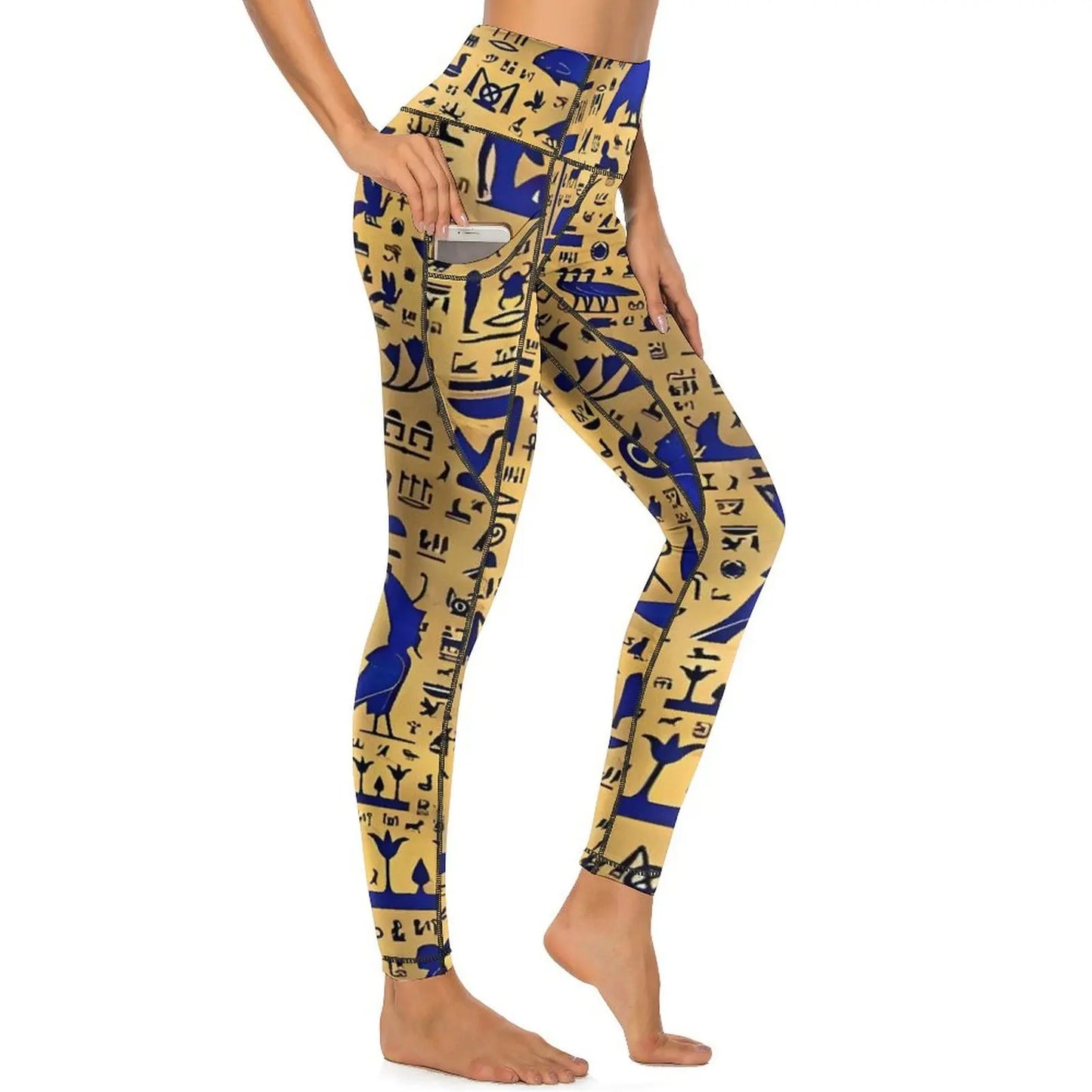 Ancient Egyptian Art Leggings Sexy History of Egypt High Waist Yoga Pants Casual Stretchy Leggins Design Fitness Gym Tights