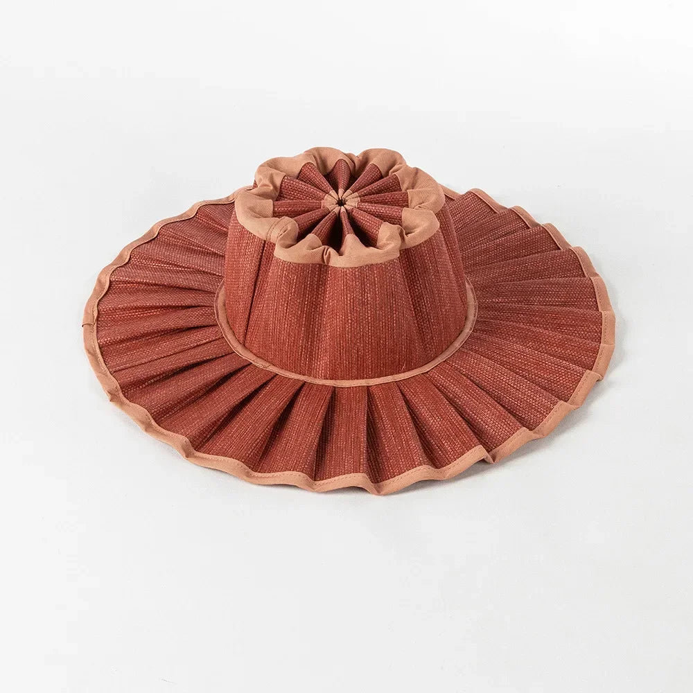 The Y2K Reversible Pleated Straw Hat