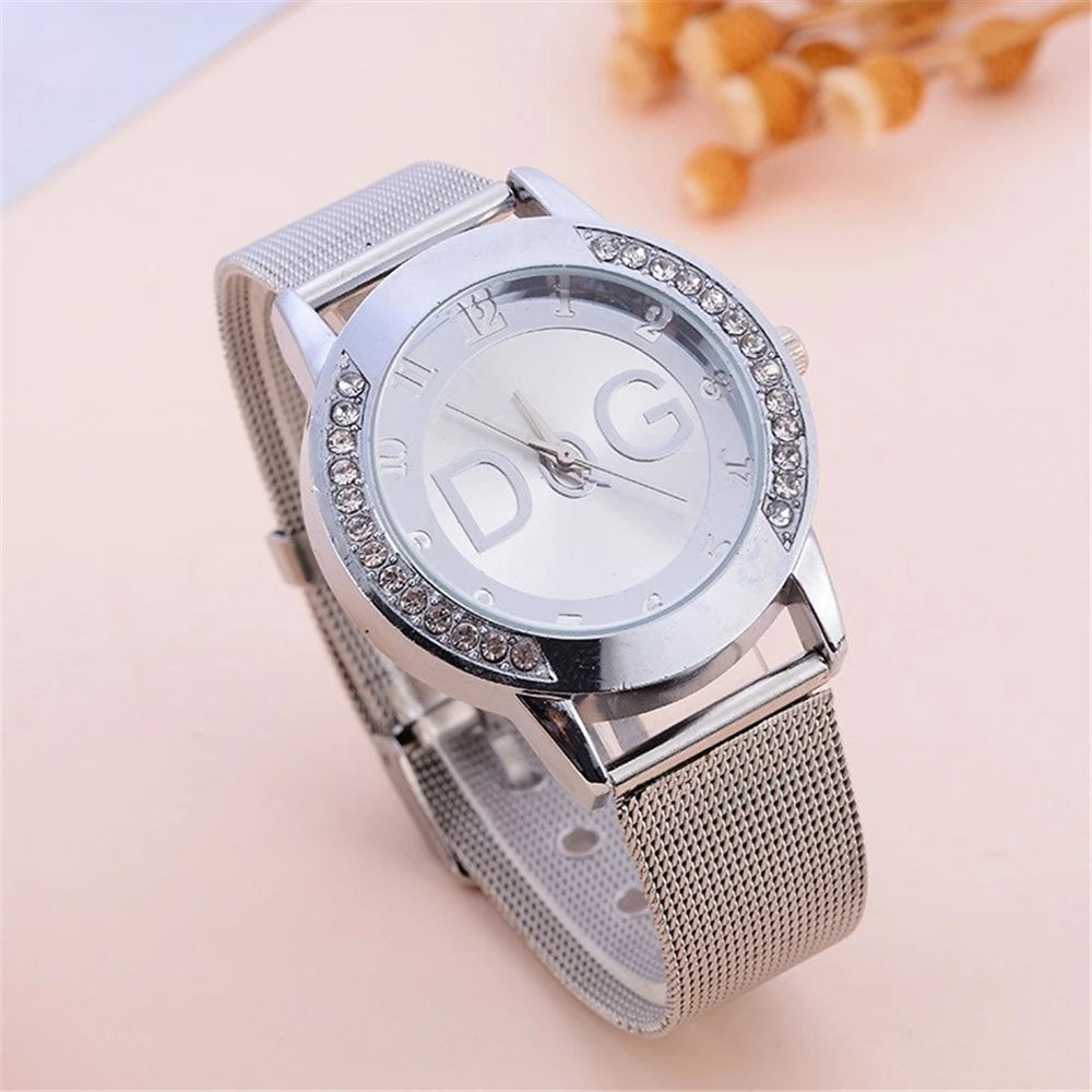 The Starry Sky Diamond Gold Mesh Watch