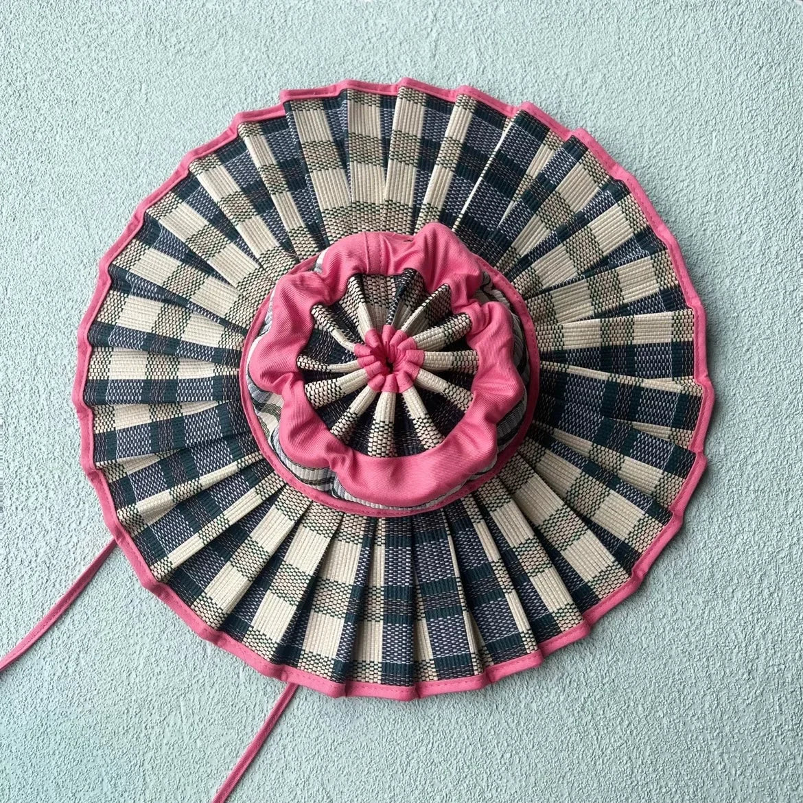 The Y2K Reversible Pleated Straw Hat