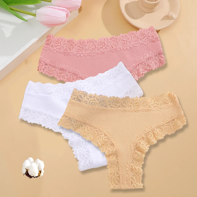 The 3-Pack Brazilian Lace G-String Set