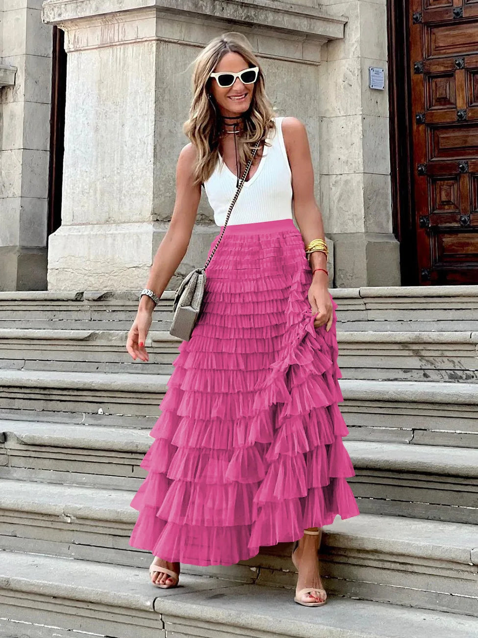 The Boho Multilayer Tulle Maxi