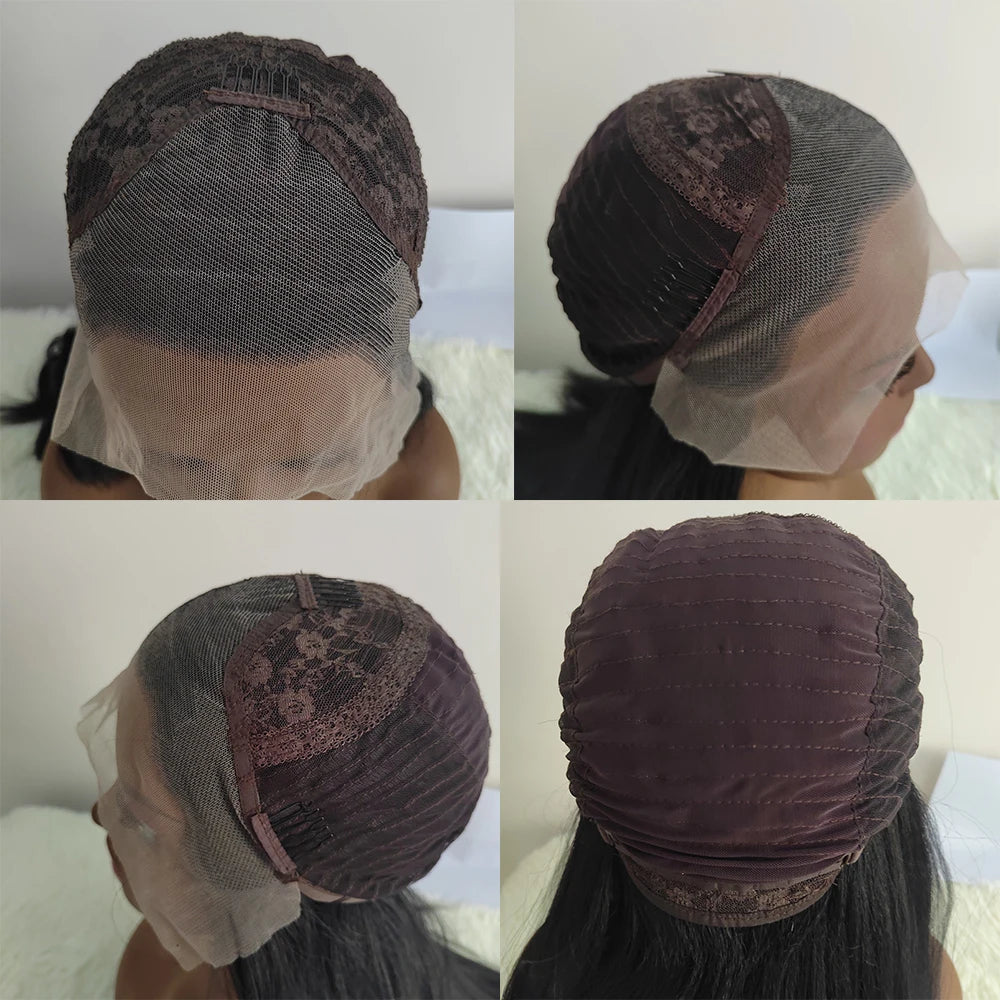 QW Ash Blonde Ombre Preplucked Glueless Body Wave Long Synthetic Hair Lace Front  Wigs for Women Frontal Wig Cosplay Party