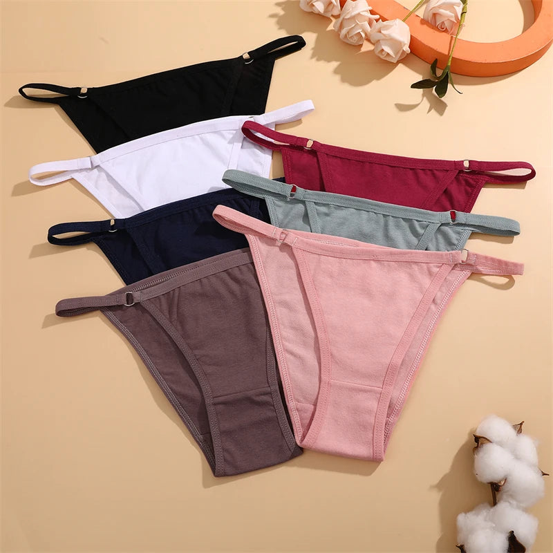 FINETOO 3Pcs/set Cotton Briefs Panties Women Sexy Low Waist Underwear M-2XL Ladies Cotton Underpants Soft Feamle Lingerie 2026