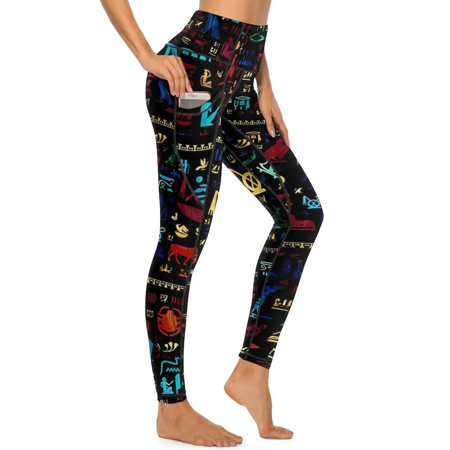 Ancient Egyptian Art Leggings Sexy History of Egypt High Waist Yoga Pants Casual Stretchy Leggins Design Fitness Gym Tights