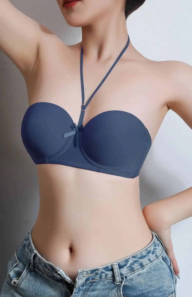 Gratitude More Than Ten Years Of Companionship Buy 3 Bras Get 1 Jewelry Free Neck-Hanging Bra With Two Wearing Gather Sexy Back