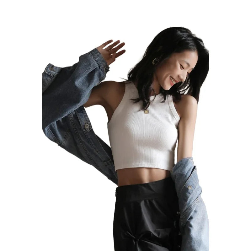 The Bare Navel Backless Crop Vest