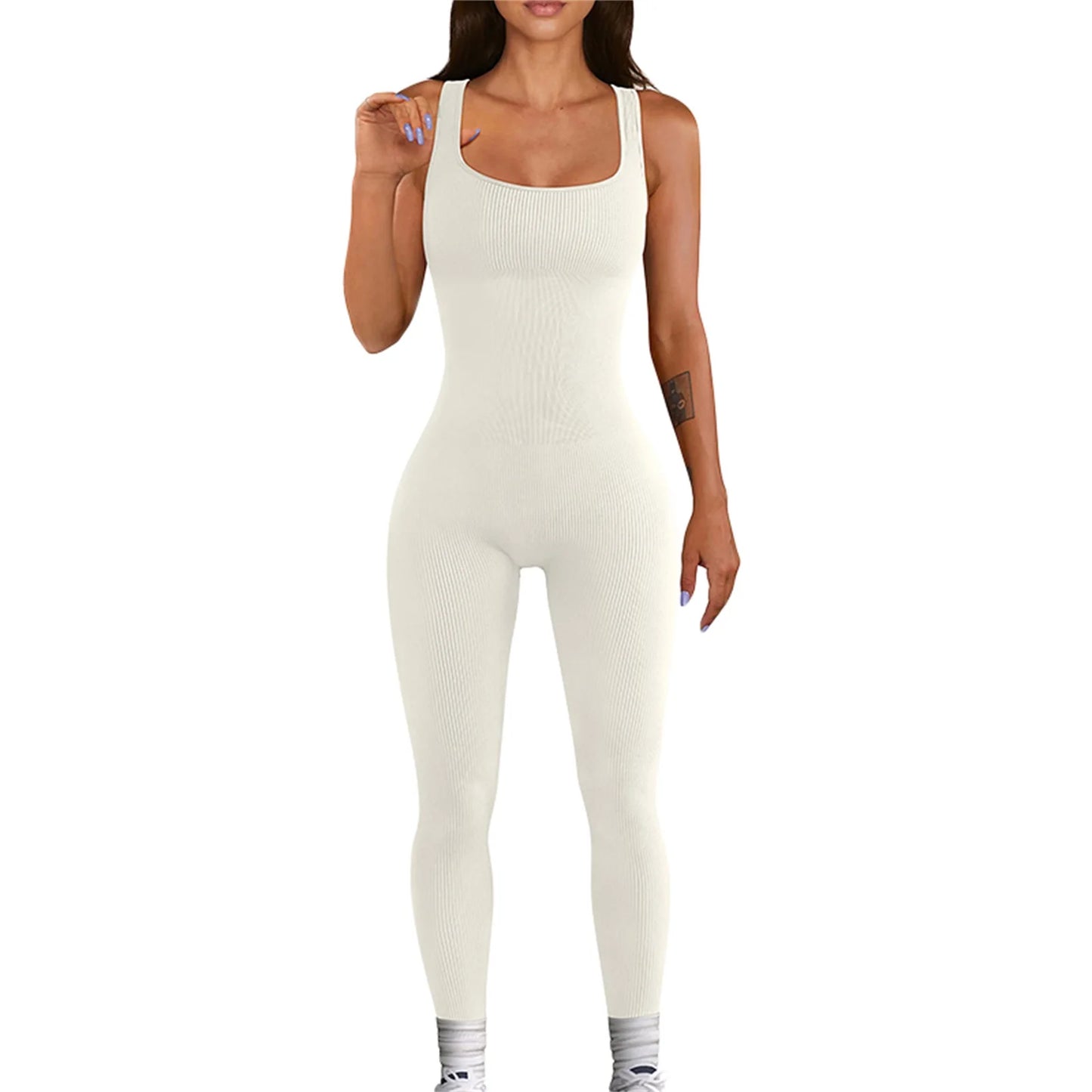 The U-Neck Sleeveless Bodycon Romper