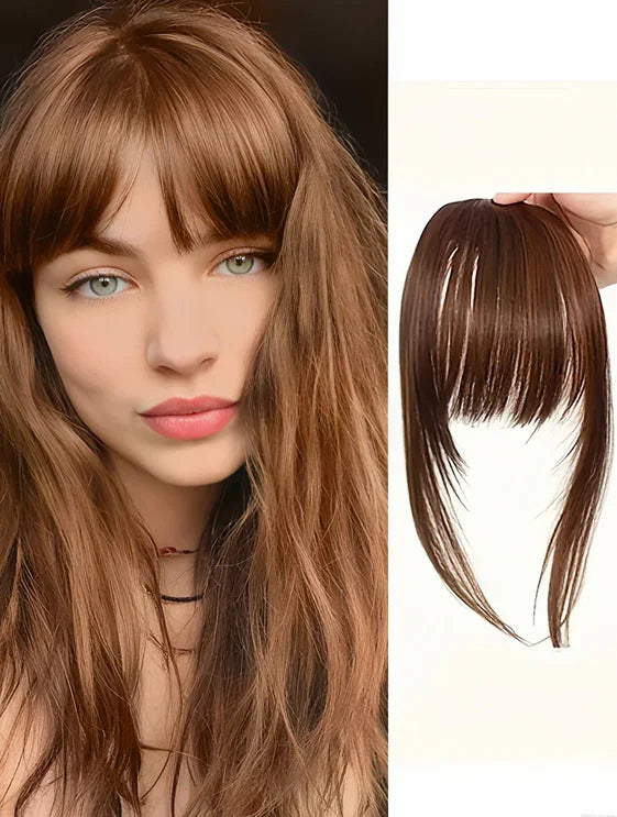 The Wispy Fringe Clip-In Bangs with Sideburns