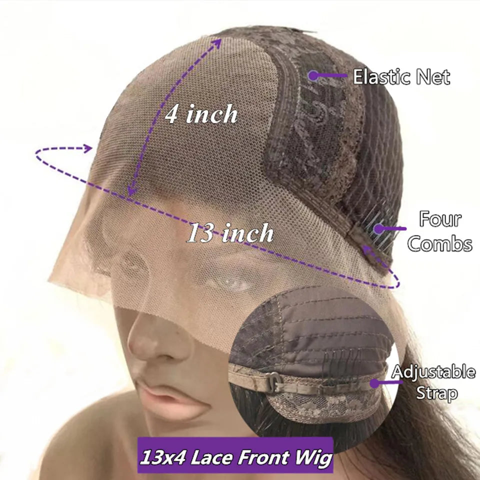 Ombre Brown 5x5 PU Silk Base Lace Closure Bob Wig For Women Human Hair 13x6 Lace Frontal Wig Preplucked Side Part Wavy Bob Wig