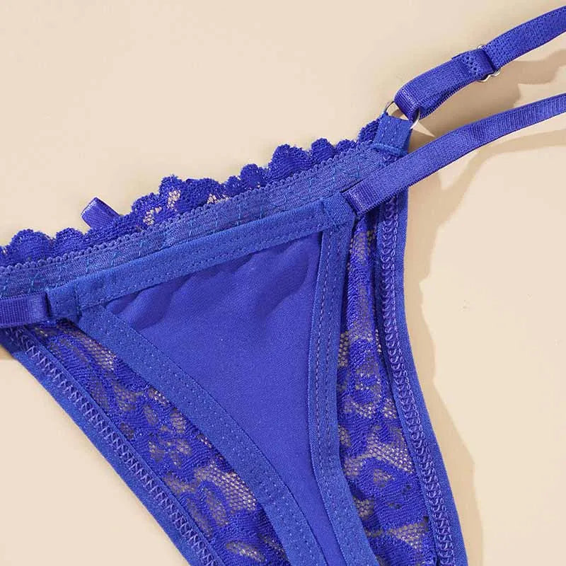 The Adjustable Hollow-Out Lace Thong
