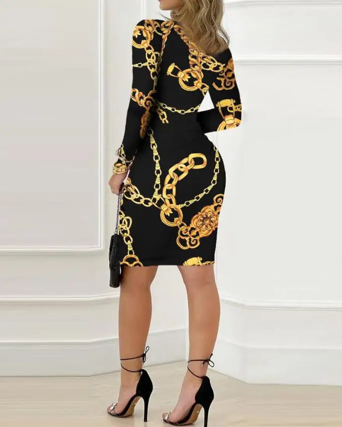 The Baroque Chain Party Dress