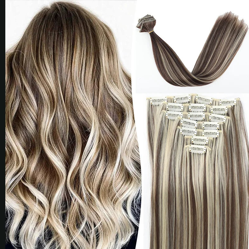 The 60CM Pink Straight Clip-In Hair Extensions