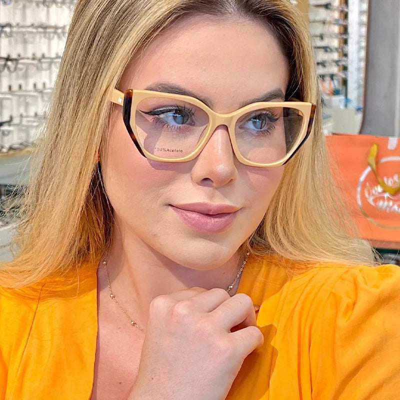 The Transparent Anti-Blue Light Polygon Glasses