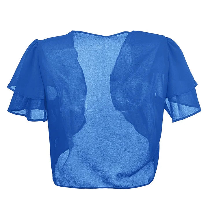 2025 Europe and the United States new women's blouse solid color short-sleeved cardigan thin chiffon shawl all match women's wea