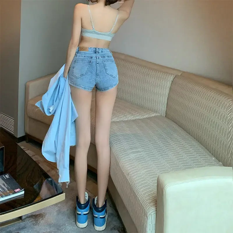 Denim Shorts for Women Booty Skinny Tight Short Jean Pants Woman Summer Micro Mini Wholesale Elasticty Korean Style To Wear Hot