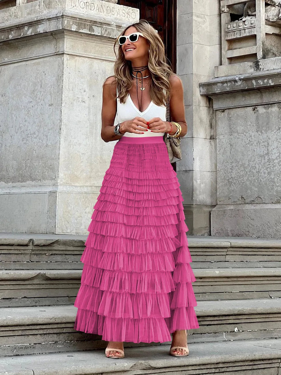 The Boho Multilayer Tulle Maxi