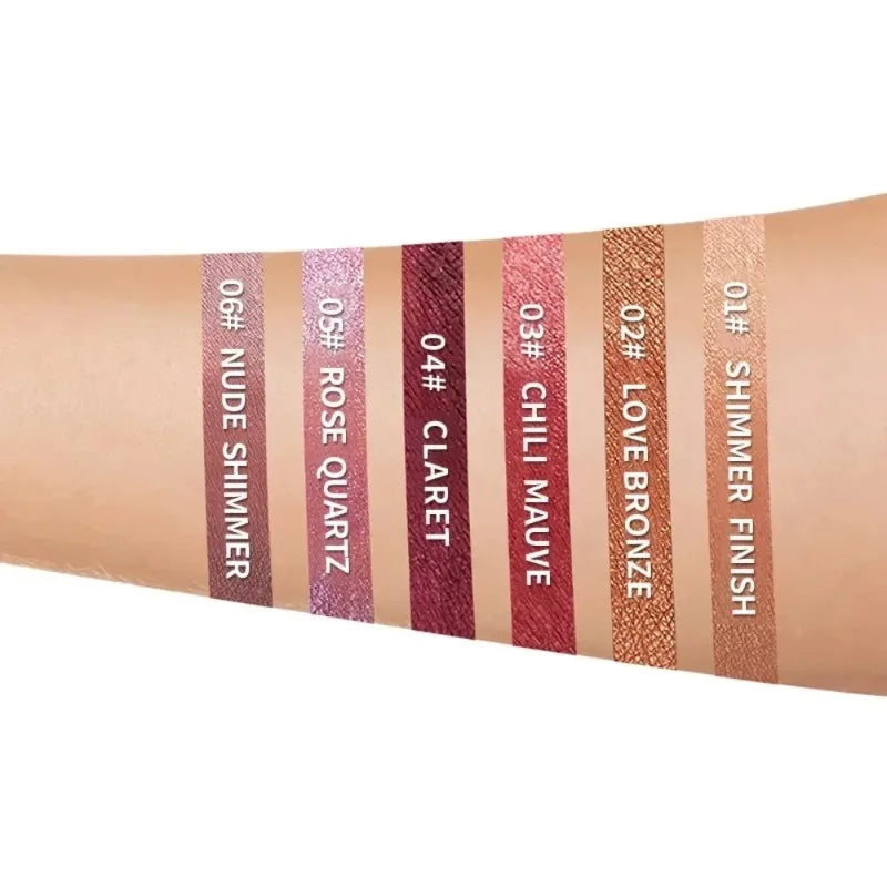 The 12-Color Metallic Shimmer Lip Gloss Set