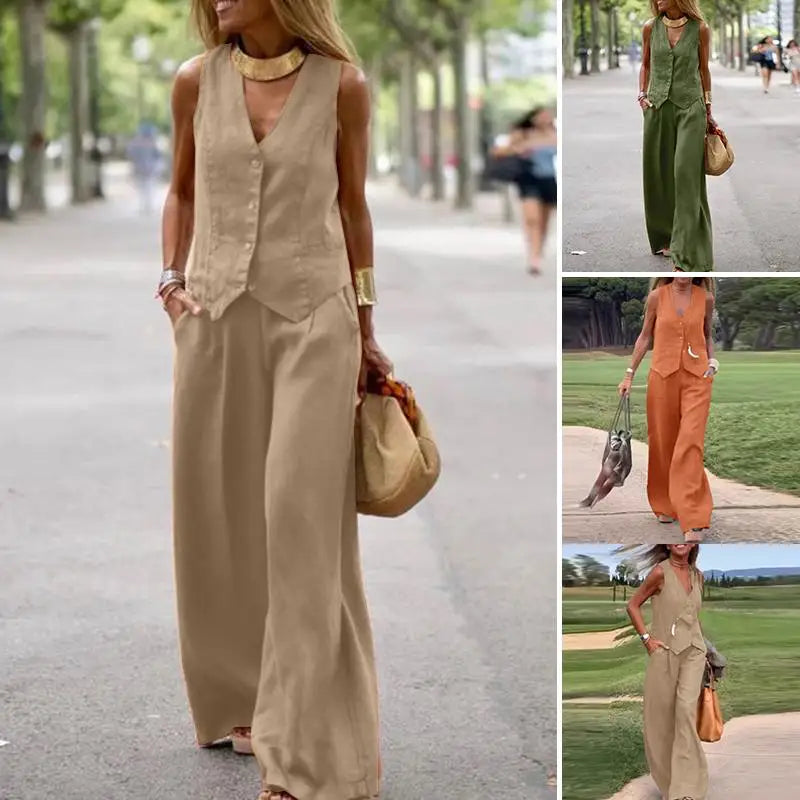 The Wide Leg Vest Co-Ord