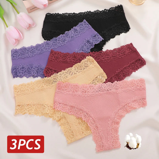 The 3-Pack Brazilian Lace G-String Set