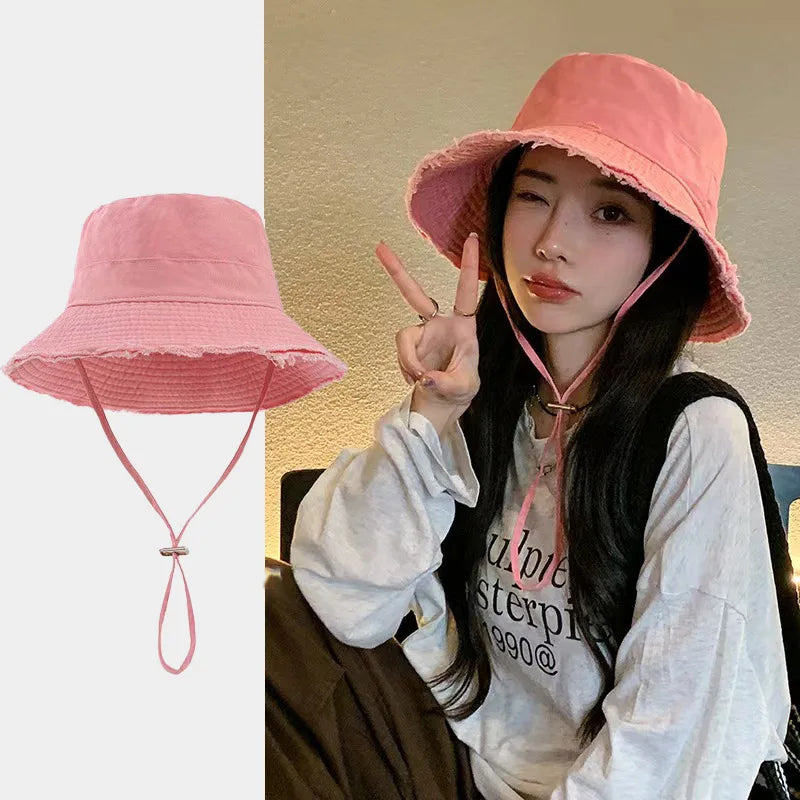 The Tassel Brim Foldable Bucket Hat